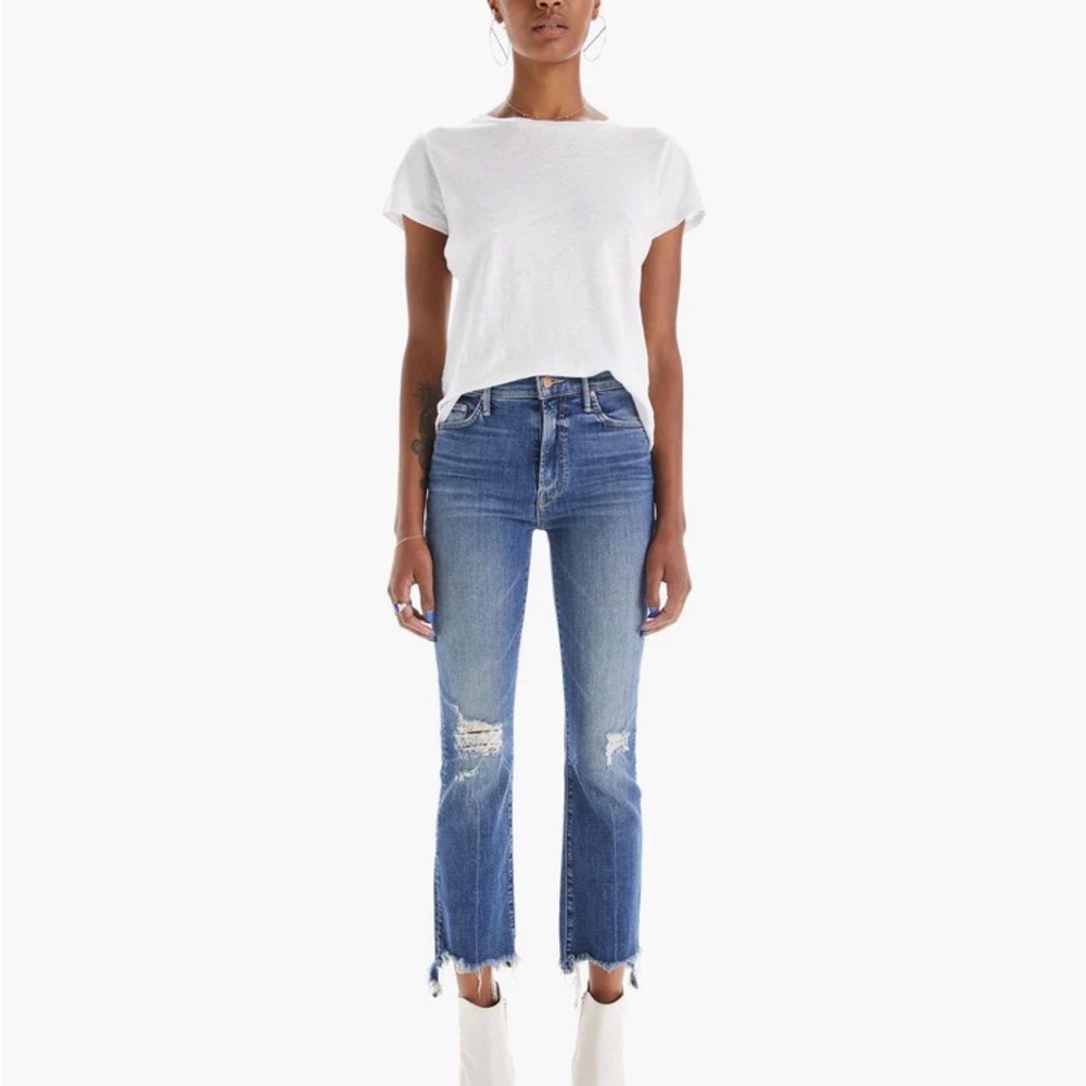 Mother👖Insider Crop Step Fray Jeans
